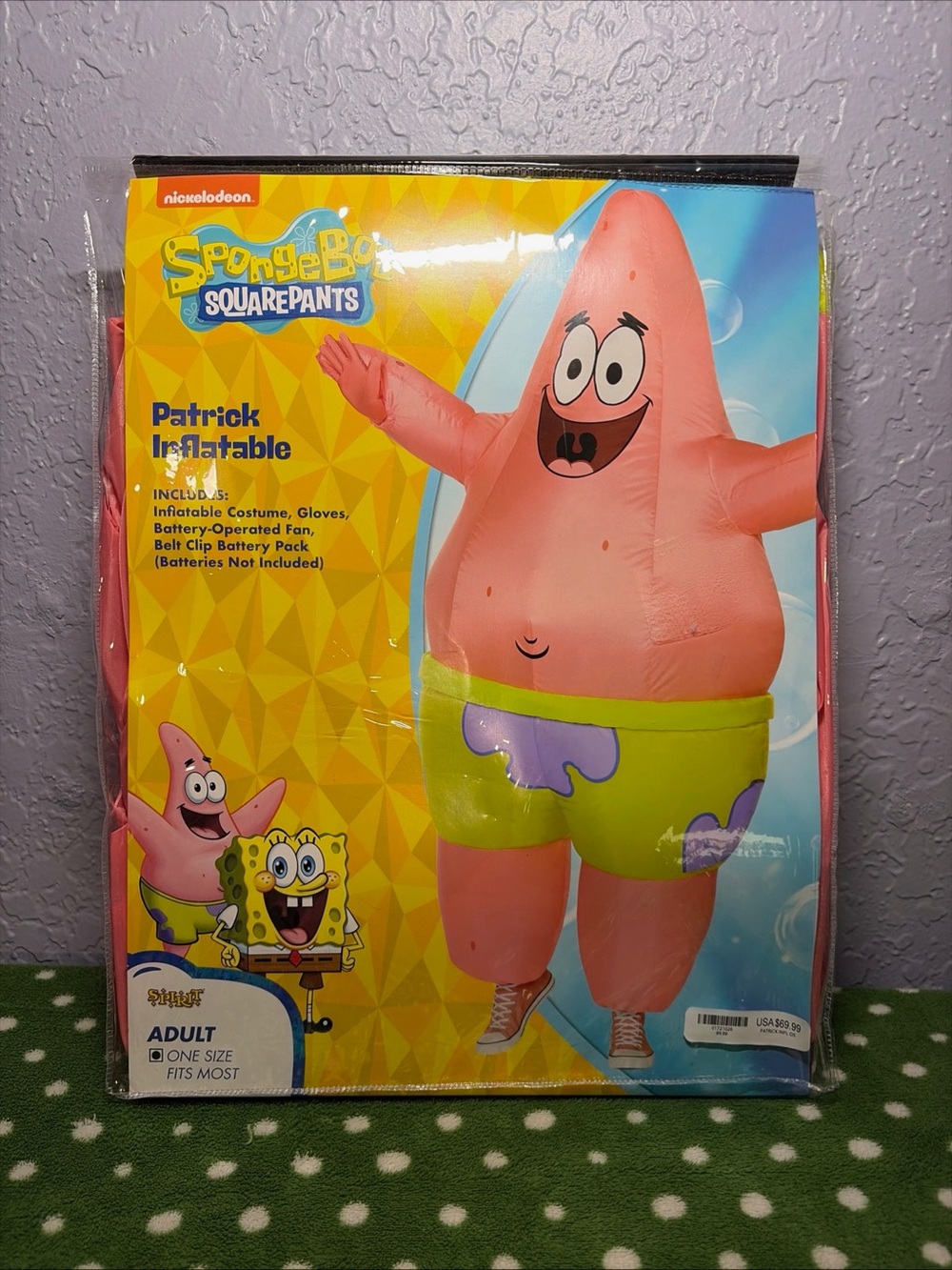Nickelodeon Patrick Inflatable Costume - Pink & Green